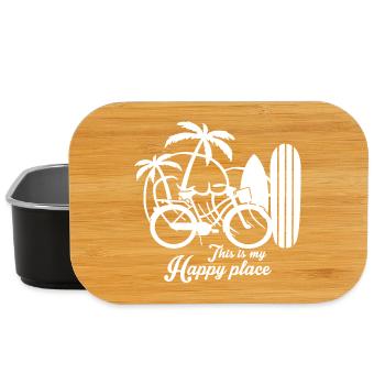 This is my happy place - Lunch Box - black - Front