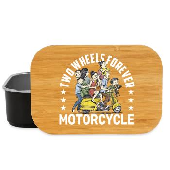 Scooter Crew Parade Biker Motorcyclist Scooter - Lunch Box - black - Front