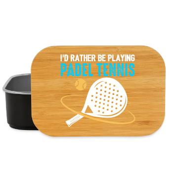 Padel Ich spiele lieber Padel-Tennis - Lunch Box - Schwarz - Vorne