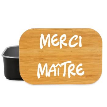 MAÎTRE. MERCI. MERCI MAÎTRE. CADEAU MAÎTRE - Boîte à goûter - noir - Devant