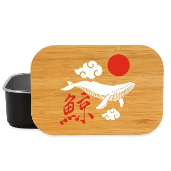 White whale and red sun - Lunch Box - black - Front