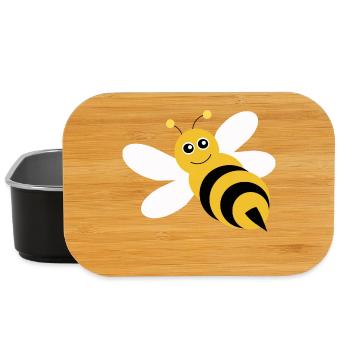 Cute Bee T-Shirt Funny Design Beekeeper - Lunch Box - black - Front