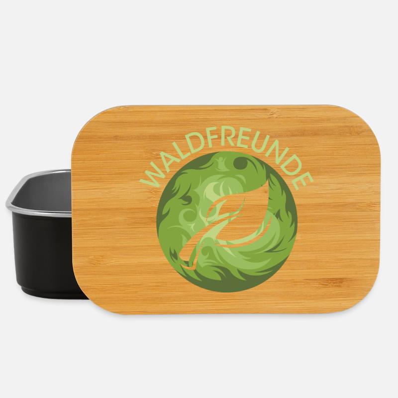 Forest Friends Leaf Nature Nature Nature Forest Protection - Lunch Box - black