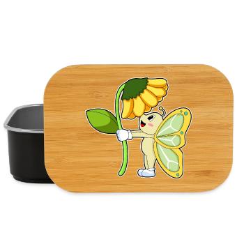 Fleur de papillon - Boîte à goûter - noir - Devant