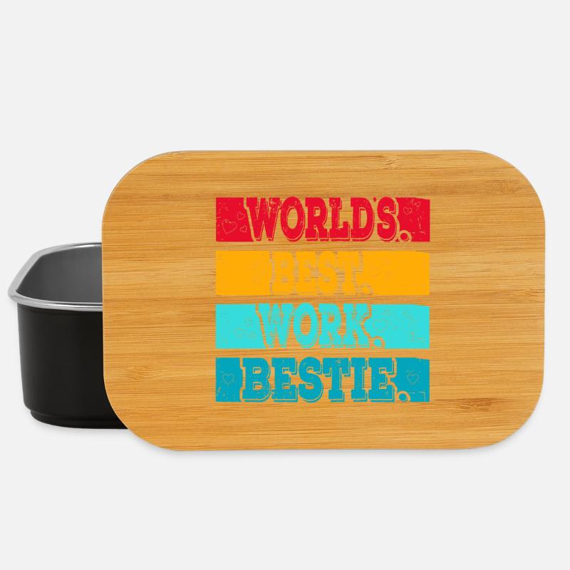 Worlds best Work Bestie Support Staff - Lunch Box - black