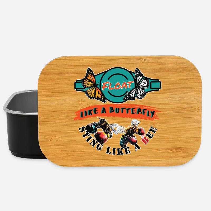 Schweben wie ein Schmetterling, stechen wie eine Biene - Lunch Box - Schwarz