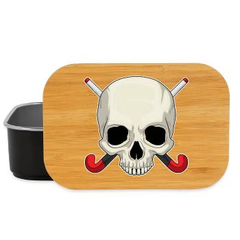Croûte de hockey sur gazon en forme de crâne - Boîte à goûter - noir - Devant