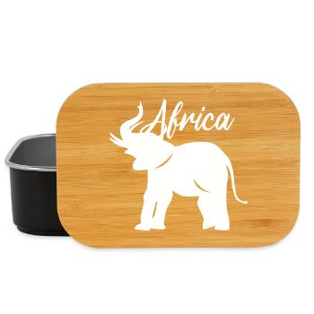 Africa Elephant Elephant Continent Icon Graphic - Lunch Box - black - Front