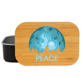 moon forest peace peace icon trees nature - Lunch Box - black - Front
