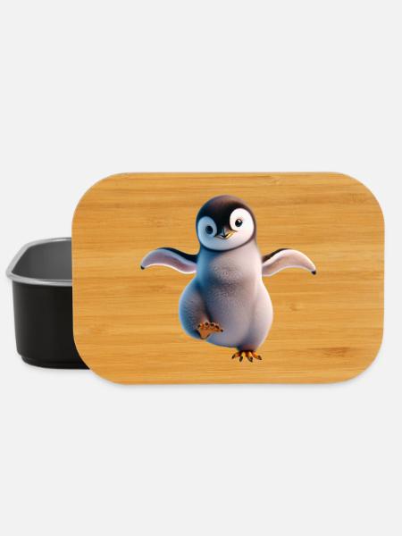 A happily dancing penguin - Lunch Box - black