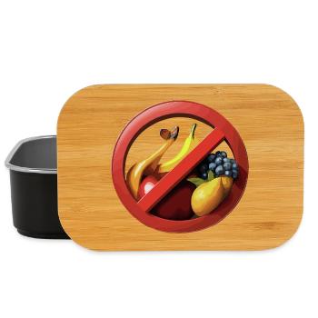 Fruit abstinence with prohibition signs - Lunch Box - black - Front