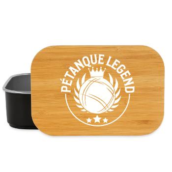 Boule balls for boules boules set and petanque - Lunch Box - black - Front