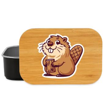 Biber Meme - Lunch Box - Schwarz - Vorne