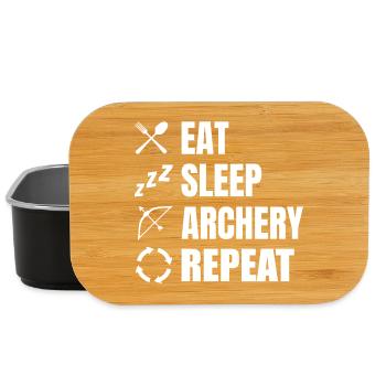 Eat Sleep Archery Repeat - Lunch Box - black - Front