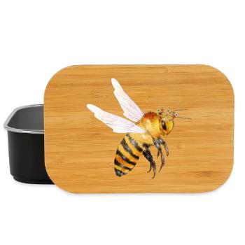 fliegende Bienenkönigin von Hand gezeichnet - Lunch Box - Schwarz - Vorne