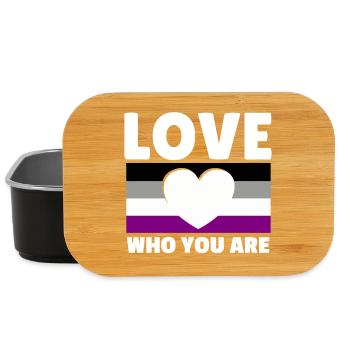 Asexual, asexuality, ace. Love who you are - Lunch Box - black - Front