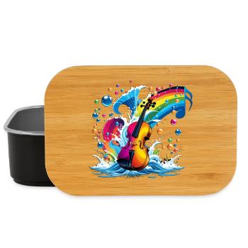 Fantastische Geige in leuchtenden Farben - Lunch Box - Schwarz - Vorne