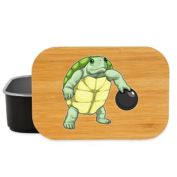 Turtle Bowling Bowling Ball - Lunch Box - black - Front