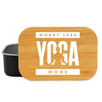 Lustiges Yoga Zitat - Lunch Box - Schwarz - Vorne