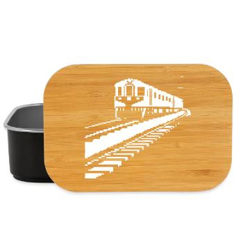 Railroad Pixel Art - Lunch Box - black - Front