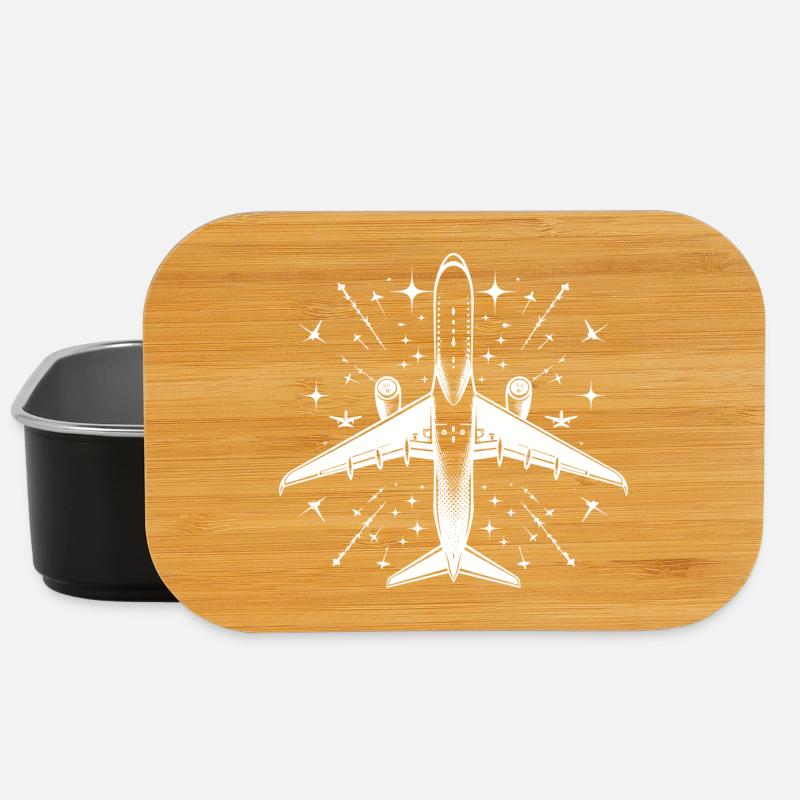 airplane - Lunch Box - black