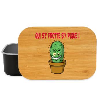 Cactus manga - Boîte à goûter - noir - Devant