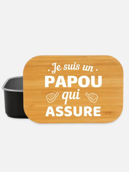 Je suis un papi qui assure - Boîte à goûter - noir