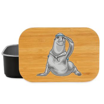 Seal sailor sailor's hat - Lunch Box - black - Front