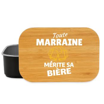 Wedding Friends Beer Fun Gift - Lunch Box - black - Front