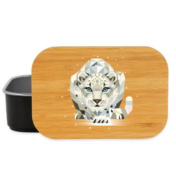 Schneeleopard – Starke Eleganz in der Wildnis - Lunch Box - Schwarz - Vorne