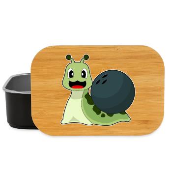 Snail Bowling Bowling Ball - Lunch Box - black - Front