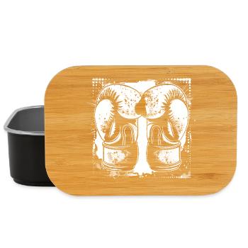Boxing Gloves Sketch - Lunch Box - black - Front