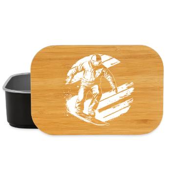 Snowboarder Drawing - Lunch Box - black - Front