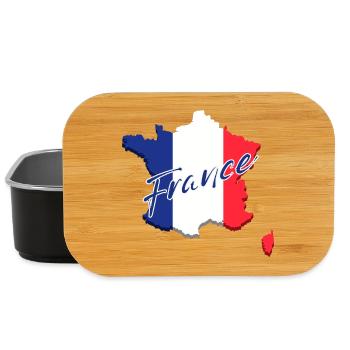 Drapeau de la France, fierté française - Boîte à goûter - noir - Devant
