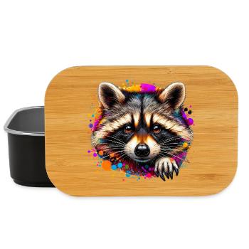Raccoon - Lunch Box - black - Front