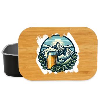 Alpinisme et plaisir de la bière - Boîte à goûter - noir - Devant