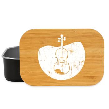 Violin Drawing - Lunch Box - black - Front