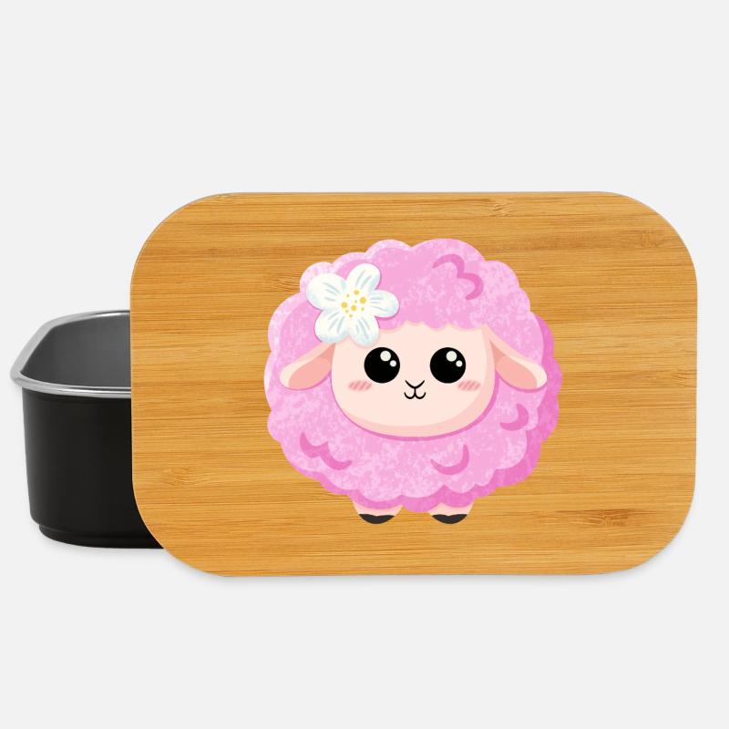 Süßes rosa Schaf - Lunch Box - Schwarz