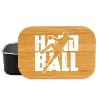 Lustiger Handball - Lunch Box - Schwarz - Vorne
