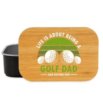 The Best Days Are Spent Golfing Retro Fun Lover - Lunch Box - Schwarz - Vorne