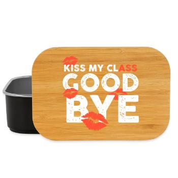 Chemises de classe Embrasse ma classe au revoir lèvres - Boîte à goûter - noir - Devant