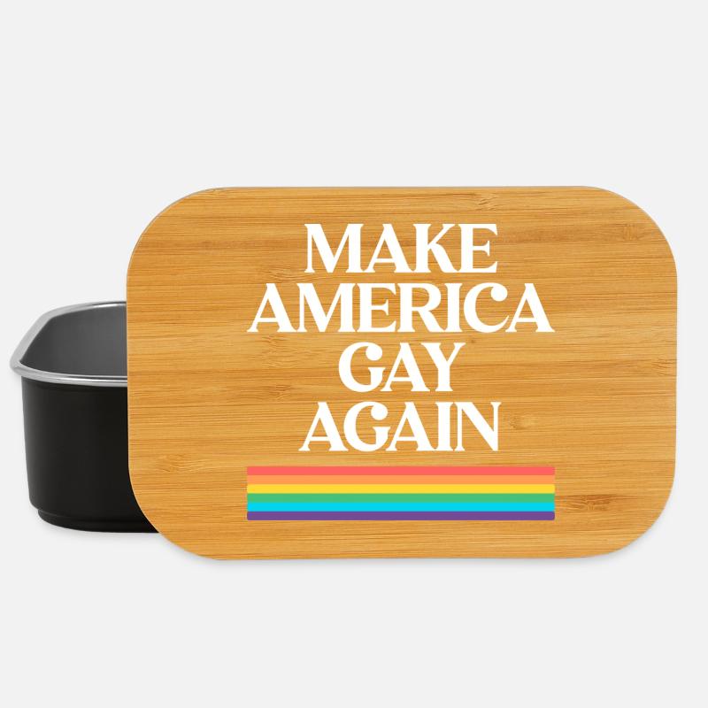 Make America Gay Again - Pride Design - Lunch Box - Schwarz