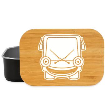 Little Bus – Comic Travel & Road Vibes - Lunch Box - black - Front