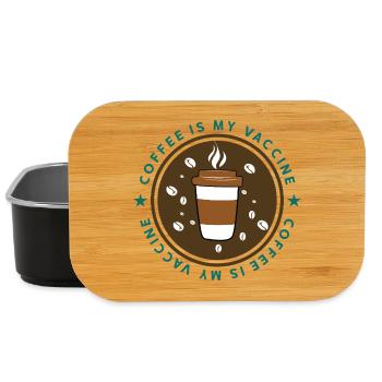Vaccinated with coffee - Lunch Box - black - Front