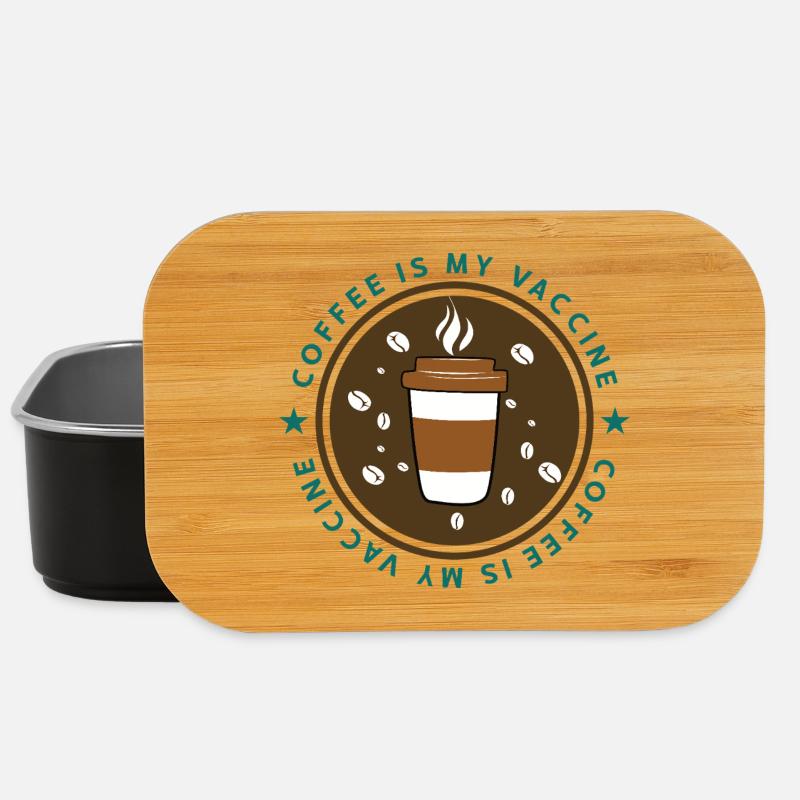 Vaccinated with coffee - Lunch Box - black