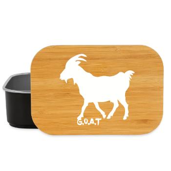 Ziege G.O.A.T.  weiß - Lunch Box - Schwarz - Vorne