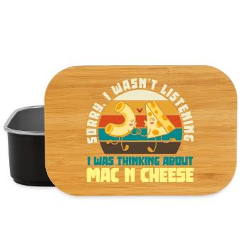 Mac and Cheese Liebes-Pärchen Retro - Lunch Box - Schwarz - Vorne