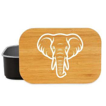 Elephant Head - Lunch Box - black - Front