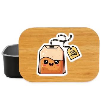 Sachets de thé kawaii L’heure du thé - Boîte à goûter - noir - Devant