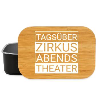 Tagsüber Zirkus abends Theater - Lunch Box - Schwarz - Vorne